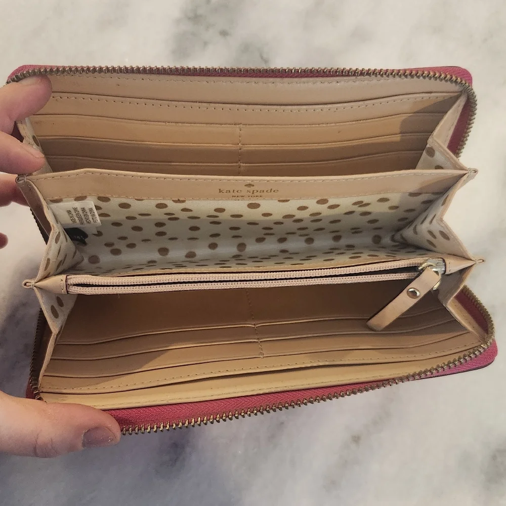 Kate Spade - Neda Wellesley Pink Zip-Around Wallet